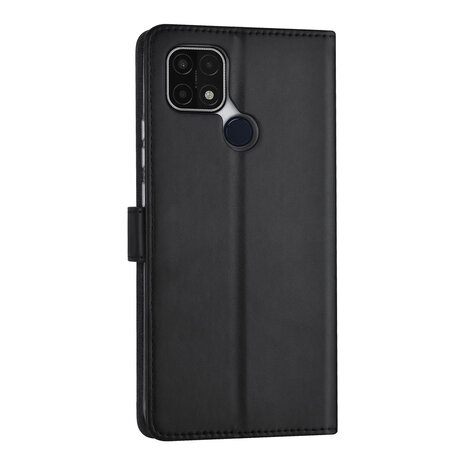 Zwart hoesje voor Oppo A15 - Book Case - Pasjeshouder - Magneetsluiting Zwart hoesje voor Oppo A15 - Book Case - Pasjeshouder - Magneetsluiting