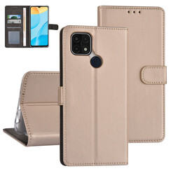 Oppo A15 Book-Case hul - Kartenhalter - Magnetverschluss - Gold