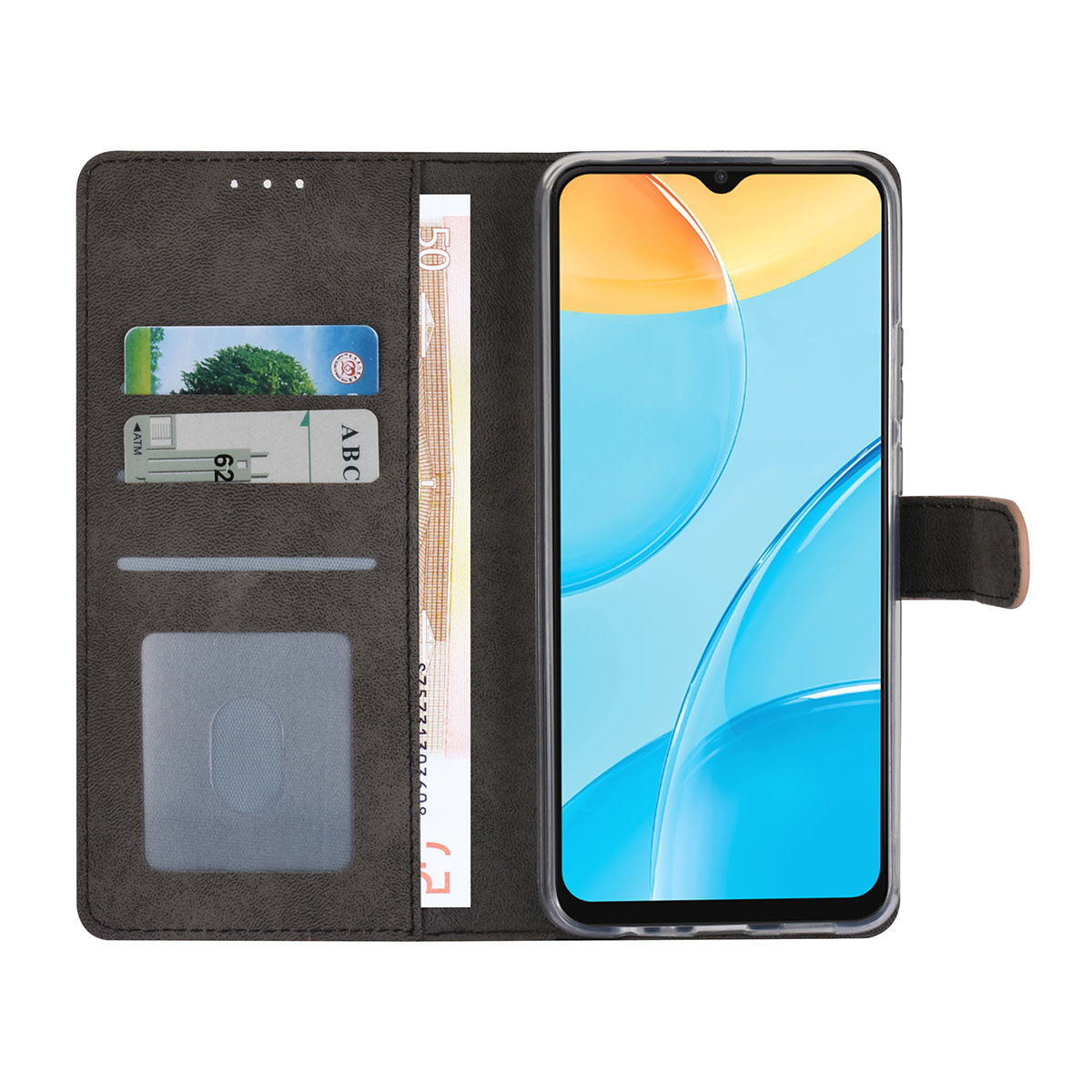 Rose Gold hoesje voor Oppo A15 - Book Case - Pasjeshouder - Magneetsluiting, foto 4 van 4