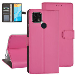 Felroze hoesje voor Oppo A15 - Book Case - Pasjeshouder - Magneetsluiting