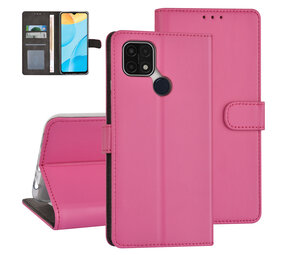 Felroze hoesje voor Oppo A15 - Book Case - Pasjeshouder - Magneetsluiting Felroze hoesje voor Oppo A15 - Book Case - Pasjeshouder - Magneetsluiting