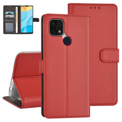 Rood hoesje voor Oppo A15 - Book Case - Pasjeshouder - Magneetsluiting