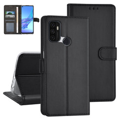 Oppo A53s Book type case - Card holder - Magnetic closure - Black