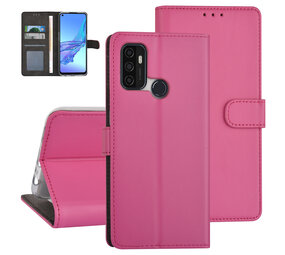 Oppo A53s Book type case - Card holder - Magnetic closure - Hot Pink Oppo A53s Book type case - Card holder - Magnetic closure - Hot Pink