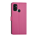 Oppo A53s Book type case - Card holder - Magnetic closure - Hot Pink