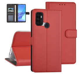 Oppo A53s Book type case - Card holder - Magnetic closure - Red Oppo A53s Book type case - Card holder - Magnetic closure - Red