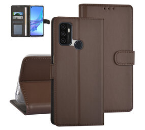 Bruin hoesje voor Oppo A53s - Book Case - Pasjeshouder - Magneetsluiting Bruin hoesje voor Oppo A53s - Book Case - Pasjeshouder - Magneetsluiting