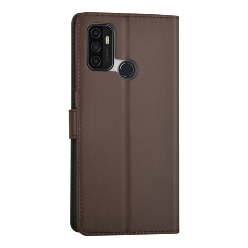 Oppo A53s Book-Case hul - Kartenhalter - Magnetverschluss - Braun