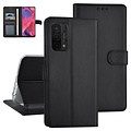 Oppo A74 5G & Oppo A54 5G Book type case - Card holder - Magnetic closure - Black