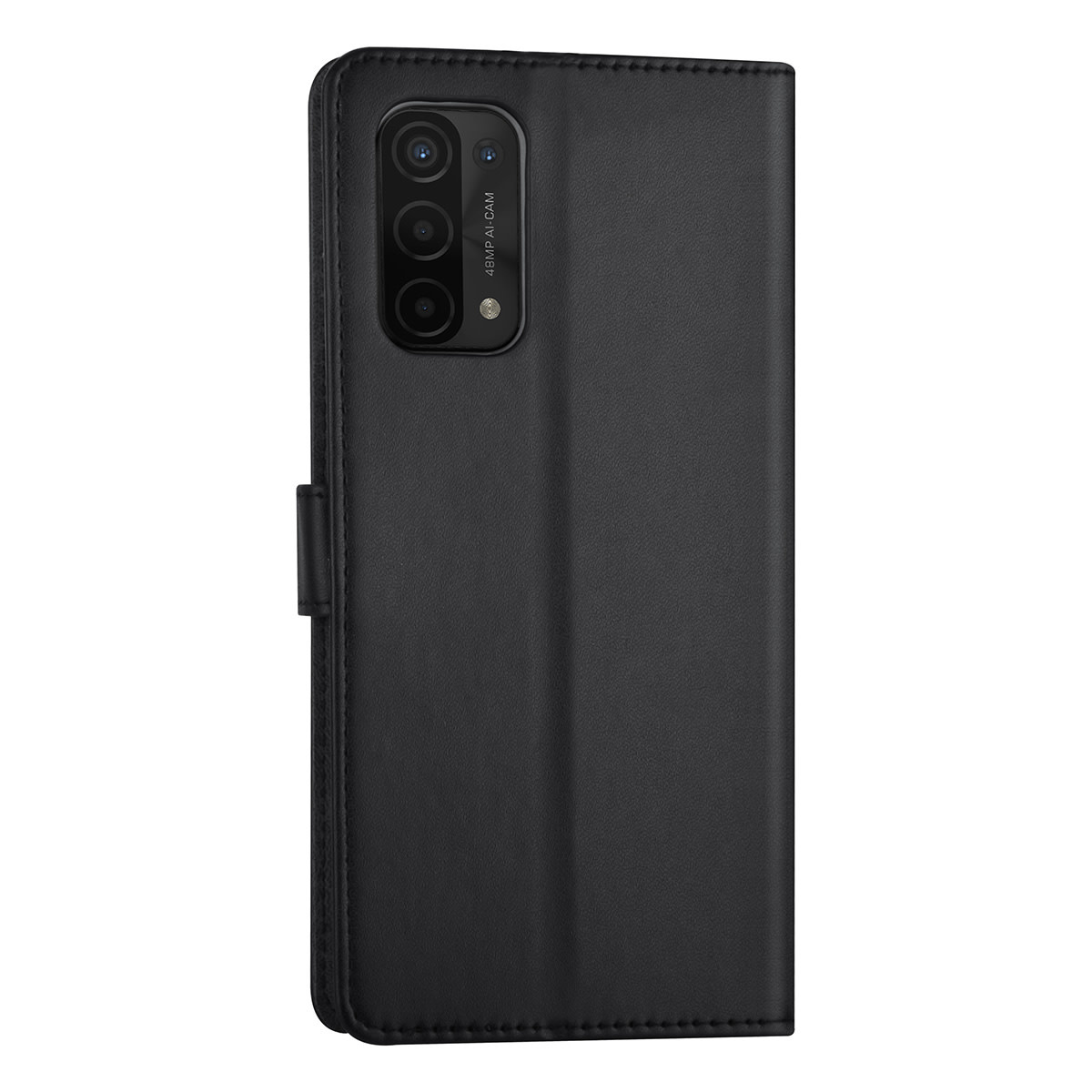 Zwart hoesje voor Oppo A74 5G & Oppo A54 5G - Book Case - Pasjeshouder - Magneetsluiting, foto 3 van 4