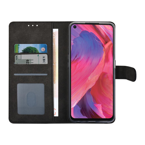 Oppo A74 5G & Oppo A54 5G Book type case - Card holder - Magnetic closure - Black