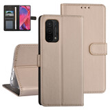 Oppo A74 5G & Oppo A54 5G Book type case - Card holder - Magnetic closure - Gold