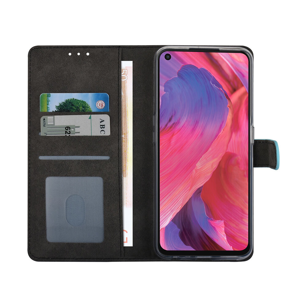 LichtBlauw hoesje voor Oppo A74 5G & Oppo A54 5G - Book Case - Pasjeshouder - Magneetsluiting LichtBlauw hoesje voor Oppo A74 5G & Oppo A54 5G - Book Case - Pasjeshouder - Magneetsluiting