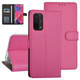 Book type housse Oppo A74 5G & Oppo A54 5G - Porte-cartes - Fermeture magnétique - Rose vif
