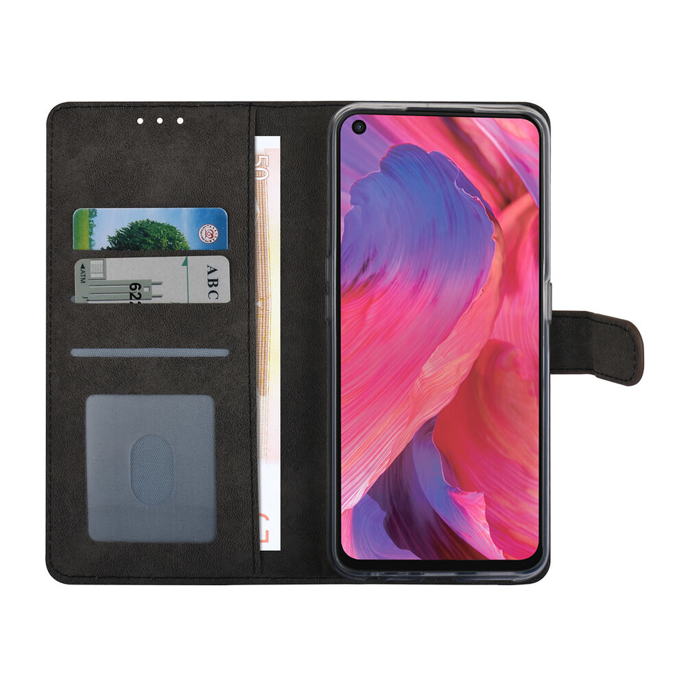 Oppo A74 5G & Oppo A54 5G Book-Case hul - Kartenhalter - Magnetverschluss - Braun Oppo A74 5G & Oppo A54 5G Book-Case hul - Kartenhalter - Magnetverschluss - Braun