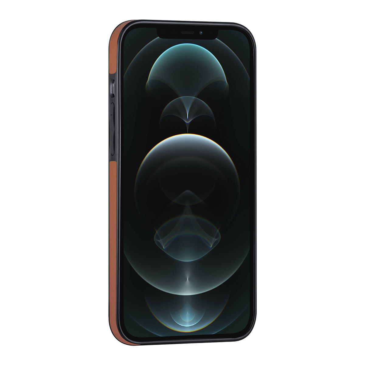 Bruin hoesje voor iPhone 12 Pro Max - Back Cover - Pasjeshouder - Multifunctionele Handstrap, foto 4 van 5