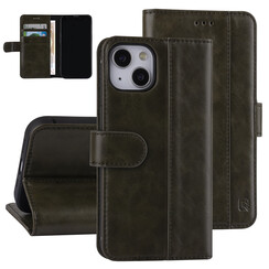 UNIQ Accessory Book-Case hul iPhone 13 & 14 - Kartenhalter - Magnetverschluss - Dunkelgrun