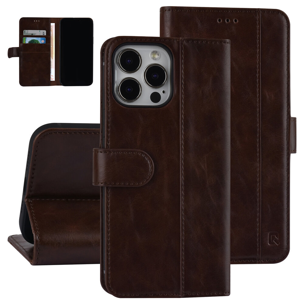 UNIQ Accessory UNIQ Accessory Book type housse iPhone 13 Pro Max - Porte-cartes - Fermeture magnétique - Marron UNIQ Accessory UNIQ Accessory Book type housse iPhone 13 Pro Max - Porte-cartes - Fermeture magnétique - Marron