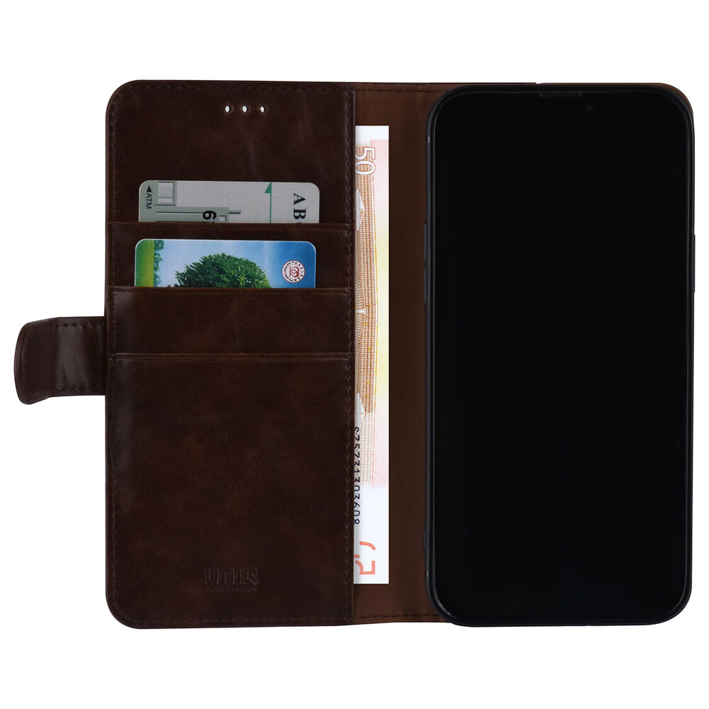 UNIQ Accessory UNIQ Accessory Book type housse iPhone 13 Pro Max - Porte-cartes - Fermeture magnétique - Marron UNIQ Accessory UNIQ Accessory Book type housse iPhone 13 Pro Max - Porte-cartes - Fermeture magnétique - Marron