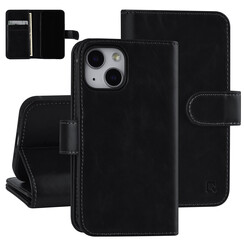 UNIQ Accessory Book type case iPhone 13 Mini - Card holder 6x - Magnetic closure - Black