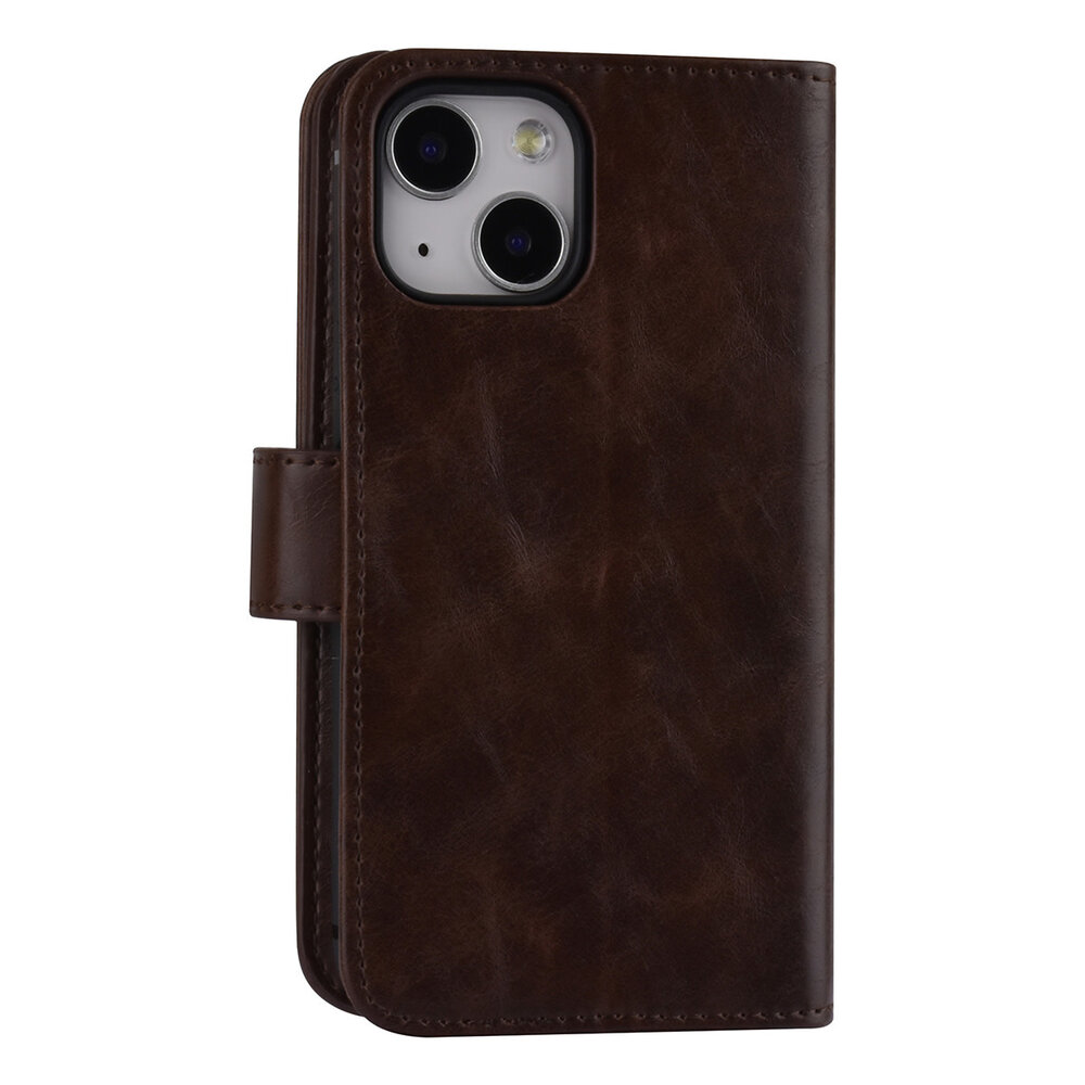 UNIQ Accessory UNIQ Accessory Donker Bruin hoesje voor iPhone 13 Mini - Book Case - Pasjeshouder voor 9 pasjes - Magneetsluiting UNIQ Accessory UNIQ Accessory Donker Bruin hoesje voor iPhone 13 Mini - Book Case - Pasjeshouder voor 9 pasjes - Magneetsluiting
