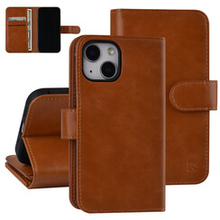 UNIQ Accessory Book type case iPhone 13 Mini - Card holder - Magnetic closure -Brown