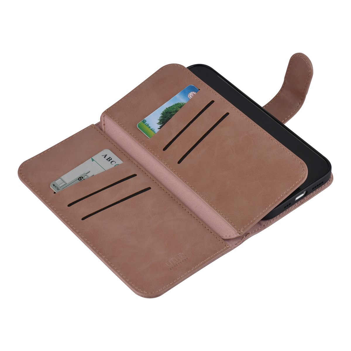UNIQ Accessory UNIQ Accessory Roze hoesje voor iPhone 13 & 14 - Book Case - Pasjeshouder voor 9 pasjes - Magneetsluiting, foto 4 van 6