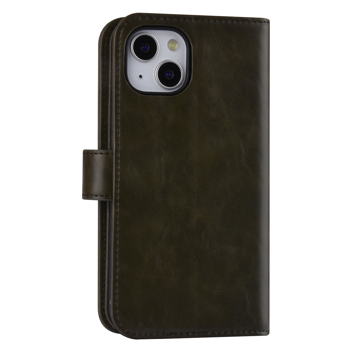 UNIQ Accessory UNIQ Accessory DonkerGroen hoesje voor iPhone 13 & 14 - Book Case - Pasjeshouder voor 9 pasjes - Magneetsluiting, foto 3 van 6