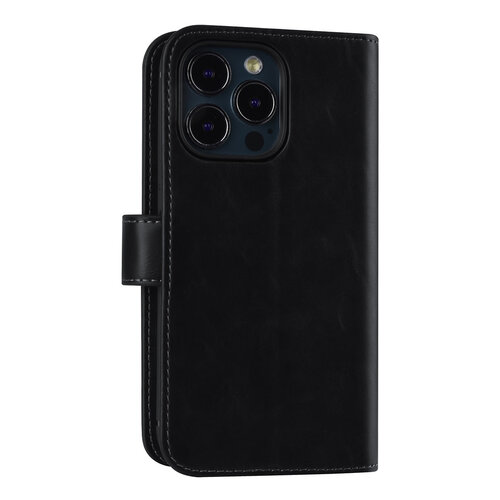 UNIQ Accessory UNIQ Accessory Zwart hoesje voor iPhone 13 Pro - Book Case - Pasjeshouder voor 9 pasjes - Magneetsluiting