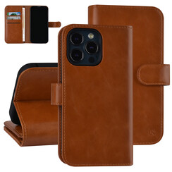 UNIQ Accessory Book type case iPhone 13 Pro - Card holder - Magnetic closure - Brown