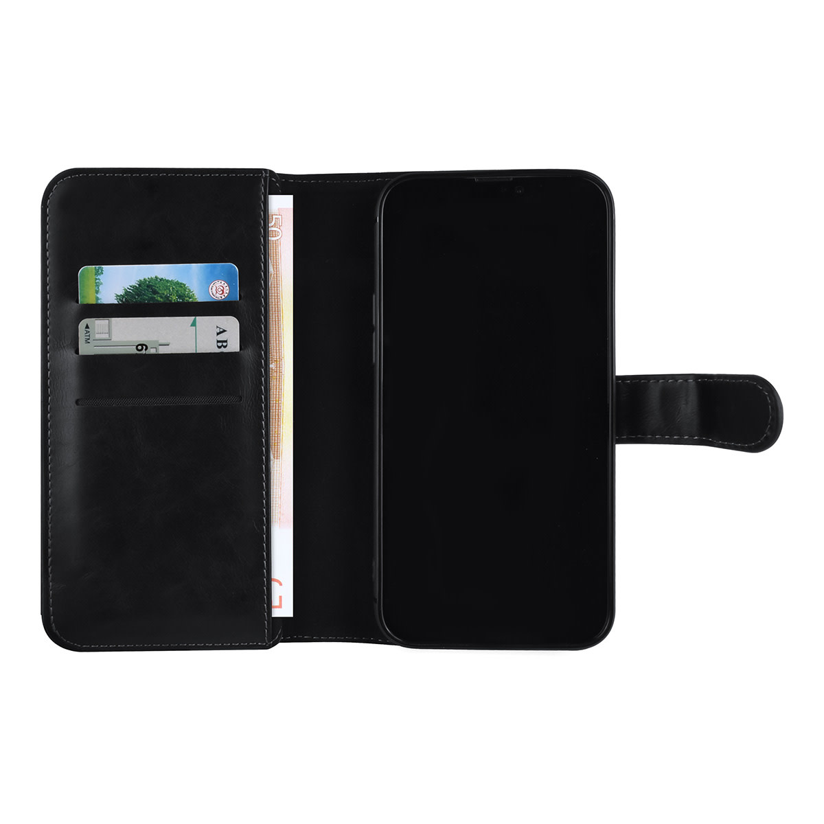 UNIQ Accessory UNIQ Accessory Zwart hoesje voor iPhone 13 Pro Max - Book Case - Pasjeshouder voor 9 pasjes - Magneetsluiting, foto 5 van 6
