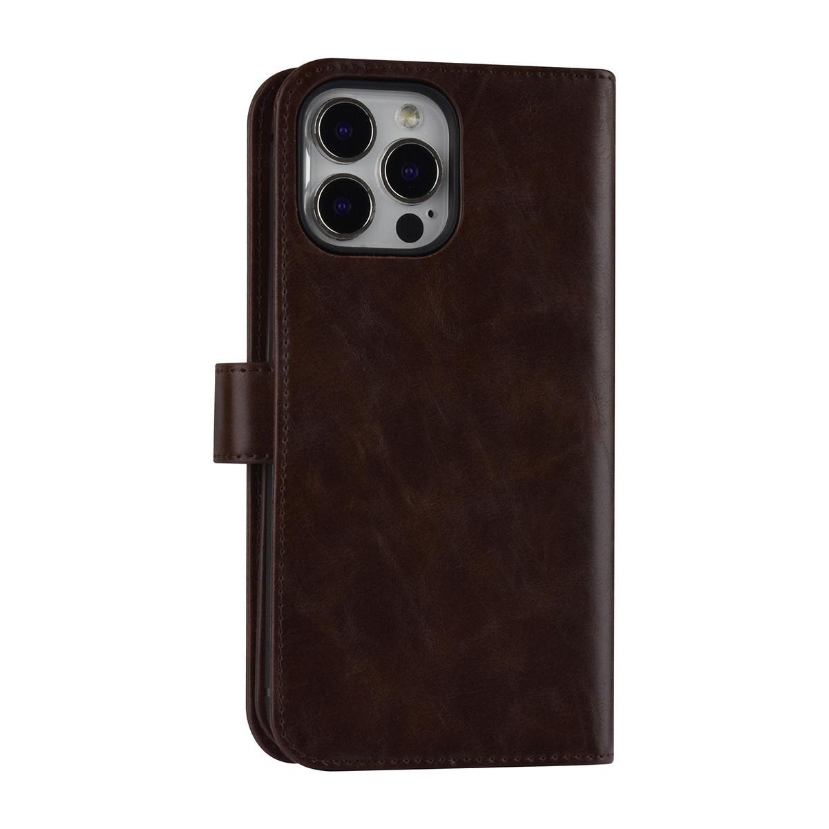 UNIQ Accessory UNIQ Accessory Donker Bruin hoesje voor iPhone 13 Pro Max - Book Case - Pasjeshouder voor 9 pasjes - Magneetsluiting, foto 3 van 6