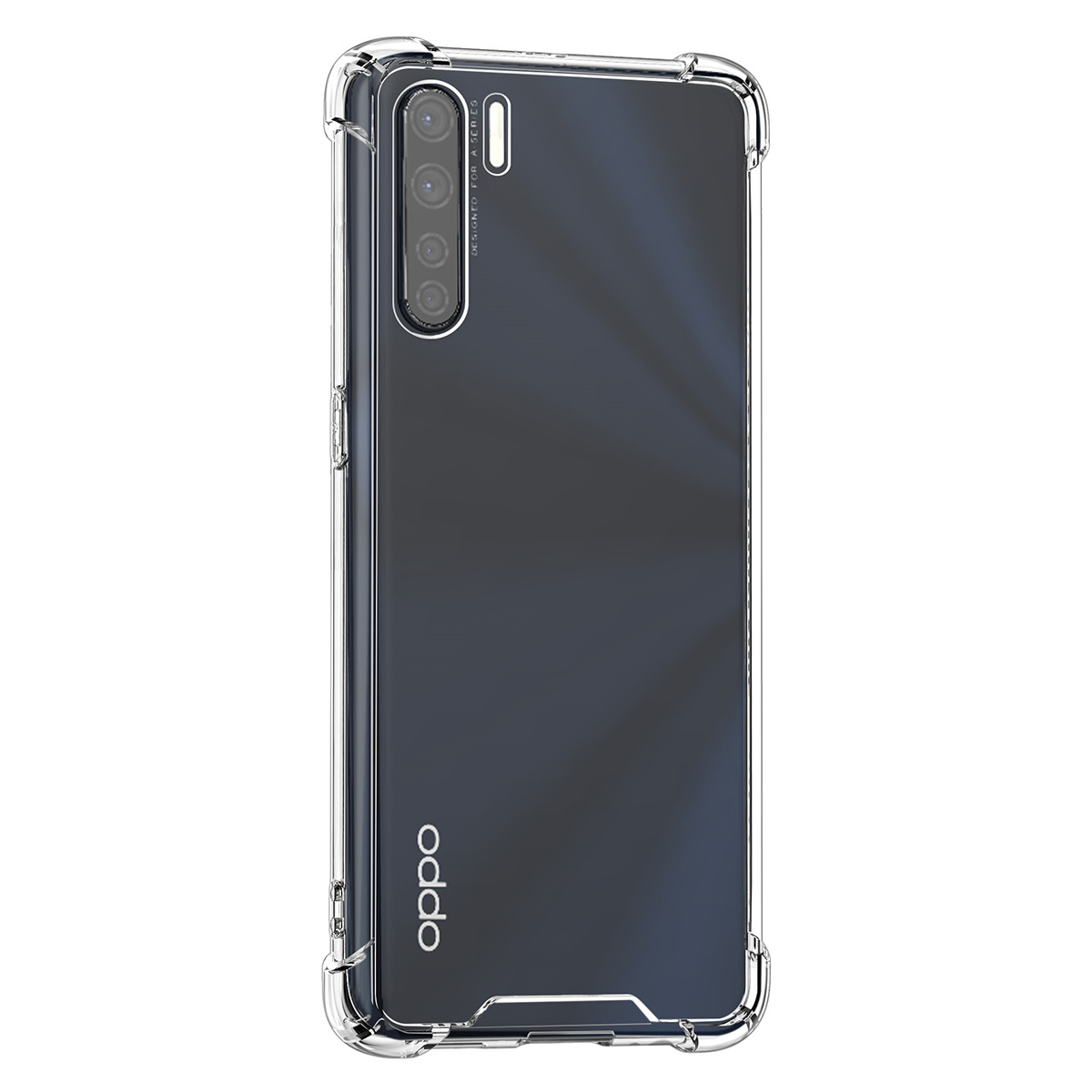 Transparant hoesje voor Oppo A91 - TPU Backcover - Antishock, foto 3 van 3