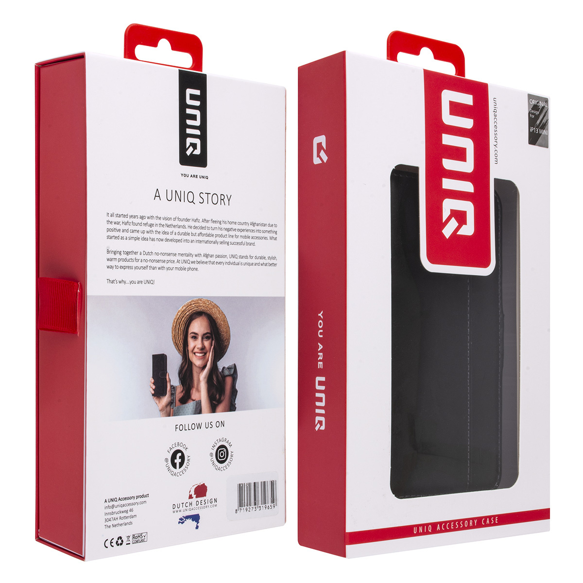 UNIQ Accessory UNIQ Accessory Zwart hoesje voor iPhone 13 Mini - Book Case - Pasjeshouder 3x - Magneetsluiting, foto 5 van 5
