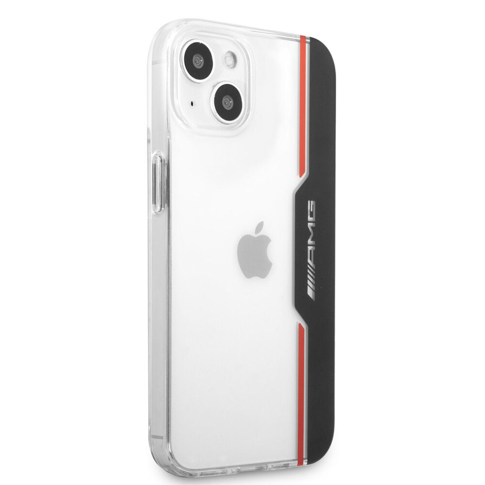 Mercedes-Benz AMG Coque arrière rigide iPhone 13 Mini - Electroplated Black & Red - Transparent Mercedes-Benz AMG Coque arrière rigide iPhone 13 Mini - Electroplated Black & Red - Transparent