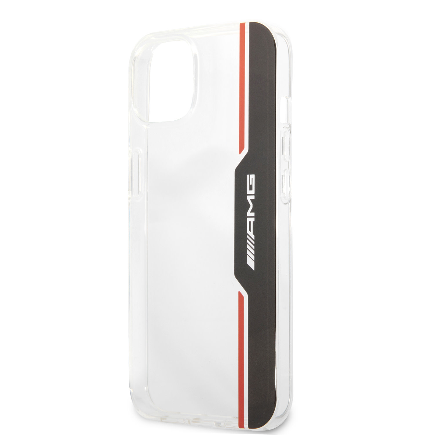 Mercedes-Benz AMG iPhone 13 Mini Hardcase Backcover - Electroplated Black & Red - Transparant, foto 5 van 6
