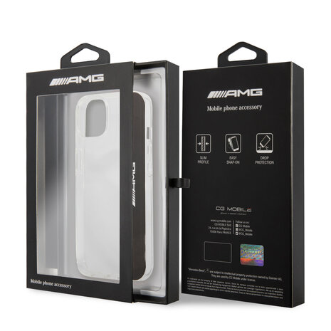 Mercedes-Benz AMG Coque arrière rigide iPhone 13 Mini - Electroplated Black & Red - Transparent Mercedes-Benz AMG Coque arrière rigide iPhone 13 Mini - Electroplated Black & Red - Transparent