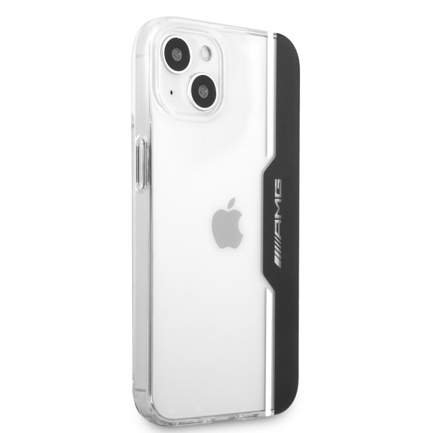 Mercedes-Benz AMG iPhone 13 Mini Hardcase Backcover - Electroplated Black & White - Transparant, foto 4 van 6