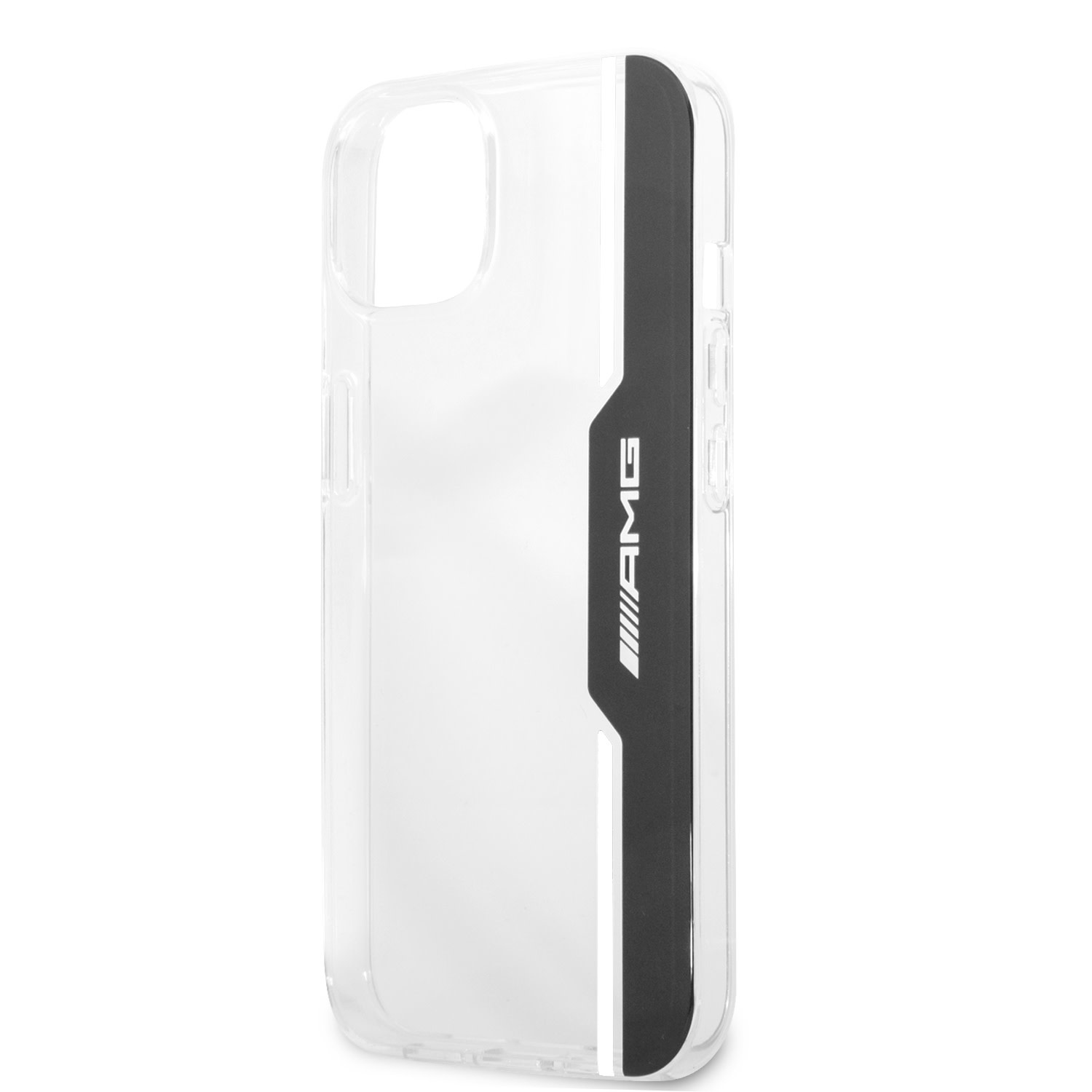 Mercedes-Benz AMG iPhone 13 Mini Hardcase Backcover - Electroplated Black & White - Transparant, foto 5 van 6