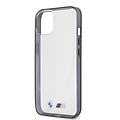 BMW BMW Coque arrière rigide iPhone 13 Mini - Black Edges - Transparent