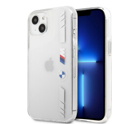 BMW BMW Hardcase-Rückseite iPhone 13 Mini - Silver Stripes - Transparent BMW BMW Hardcase-Rückseite iPhone 13 Mini - Silver Stripes - Transparent