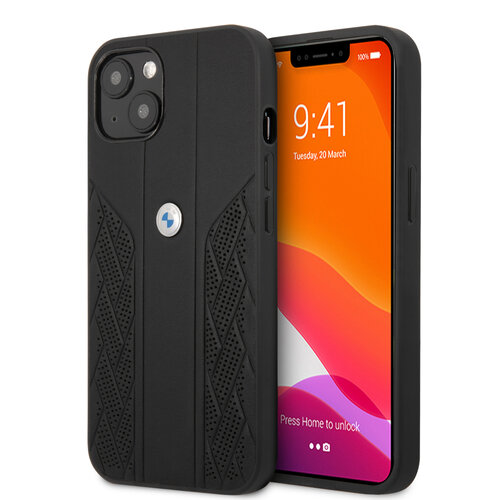 BMW BMW Coque arrière rigide iPhone 13 Mini - Perforated Curve - Noir