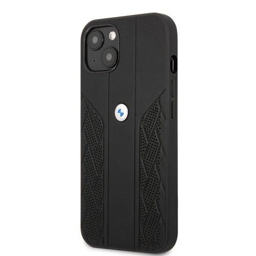 BMW BMW Coque arrière rigide iPhone 13 Mini - Perforated Curve - Noir