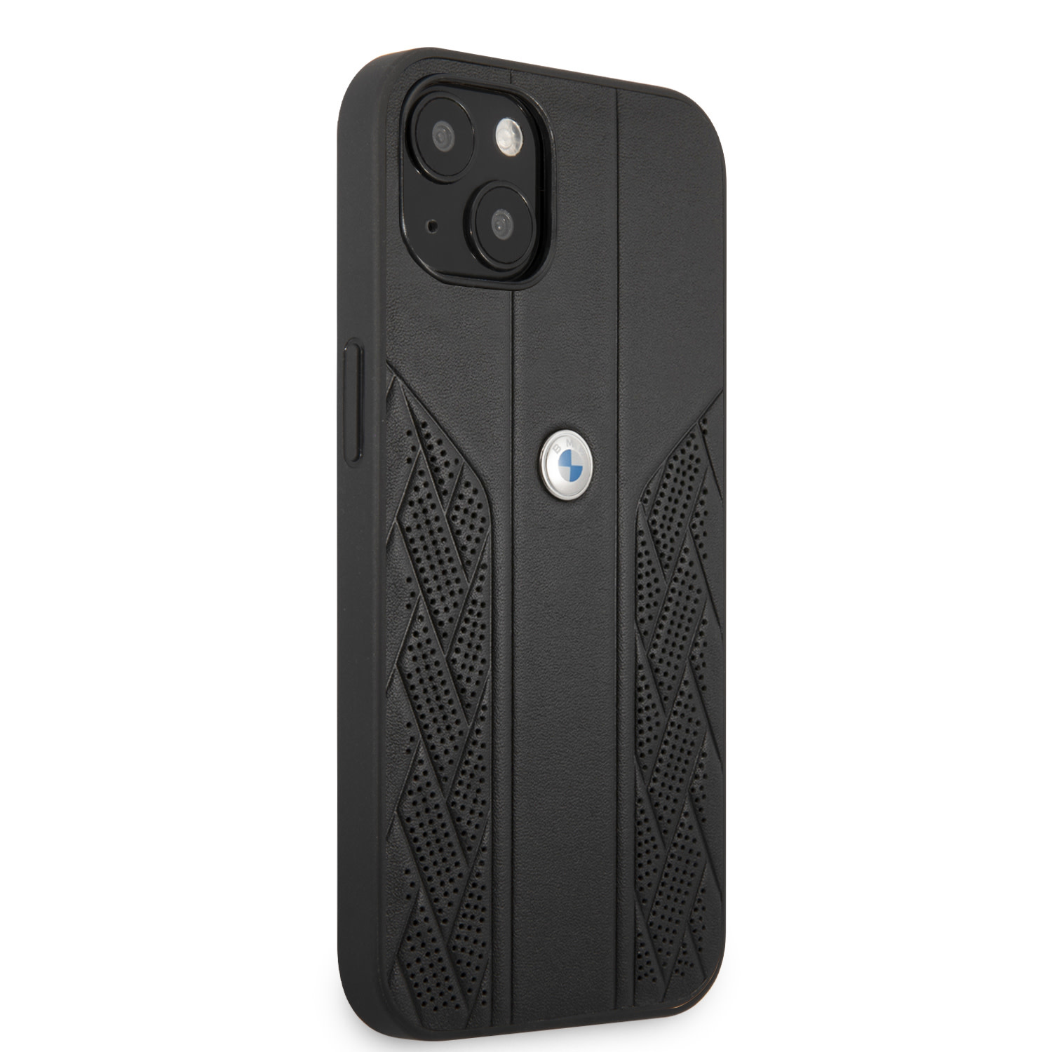 BMW BMW iPhone 13 Mini Hardcase Backcover - Perforated Curve - Zwart, foto 4 van 6
