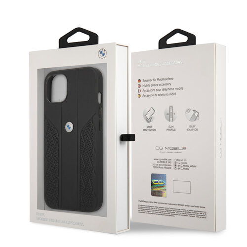 BMW BMW iPhone 13 Mini Hardcase Backcover - Perforated Curve - Zwart
