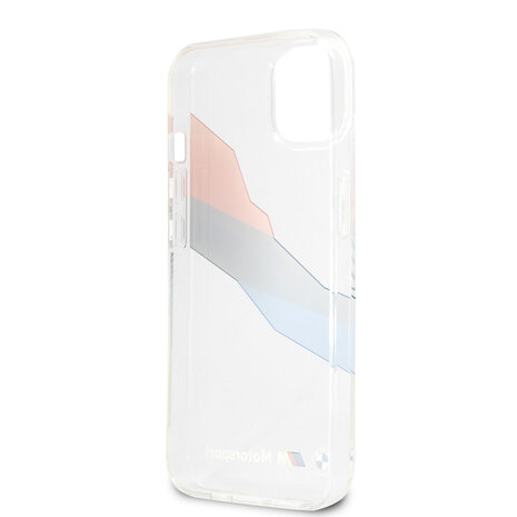 BMW BMW Coque arrière rigide iPhone 13 Mini - Graphic Tricolor - Transparent BMW BMW Coque arrière rigide iPhone 13 Mini - Graphic Tricolor - Transparent