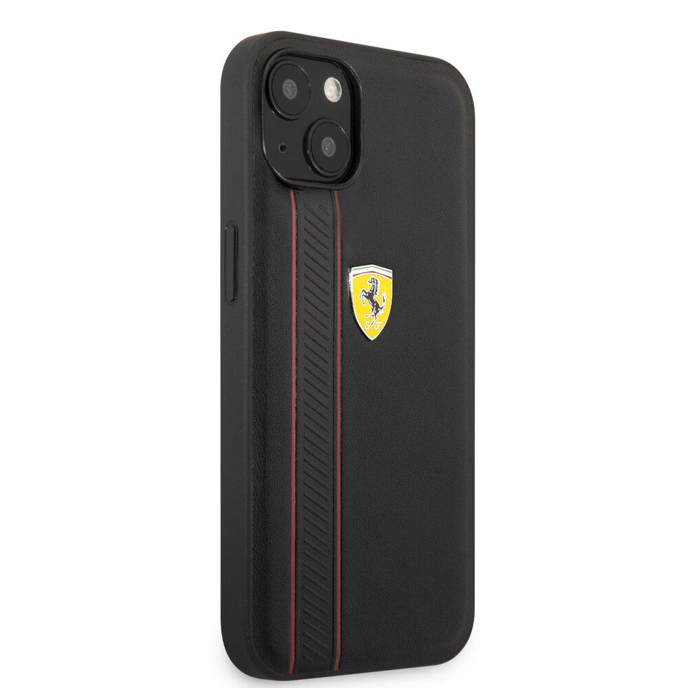 Ferrari Ferrari Hardcase-Ruckseite iPhone 13 & 14 - Debossed Stripes - Schwarz Ferrari Ferrari Hardcase-Ruckseite iPhone 13 & 14 - Debossed Stripes - Schwarz