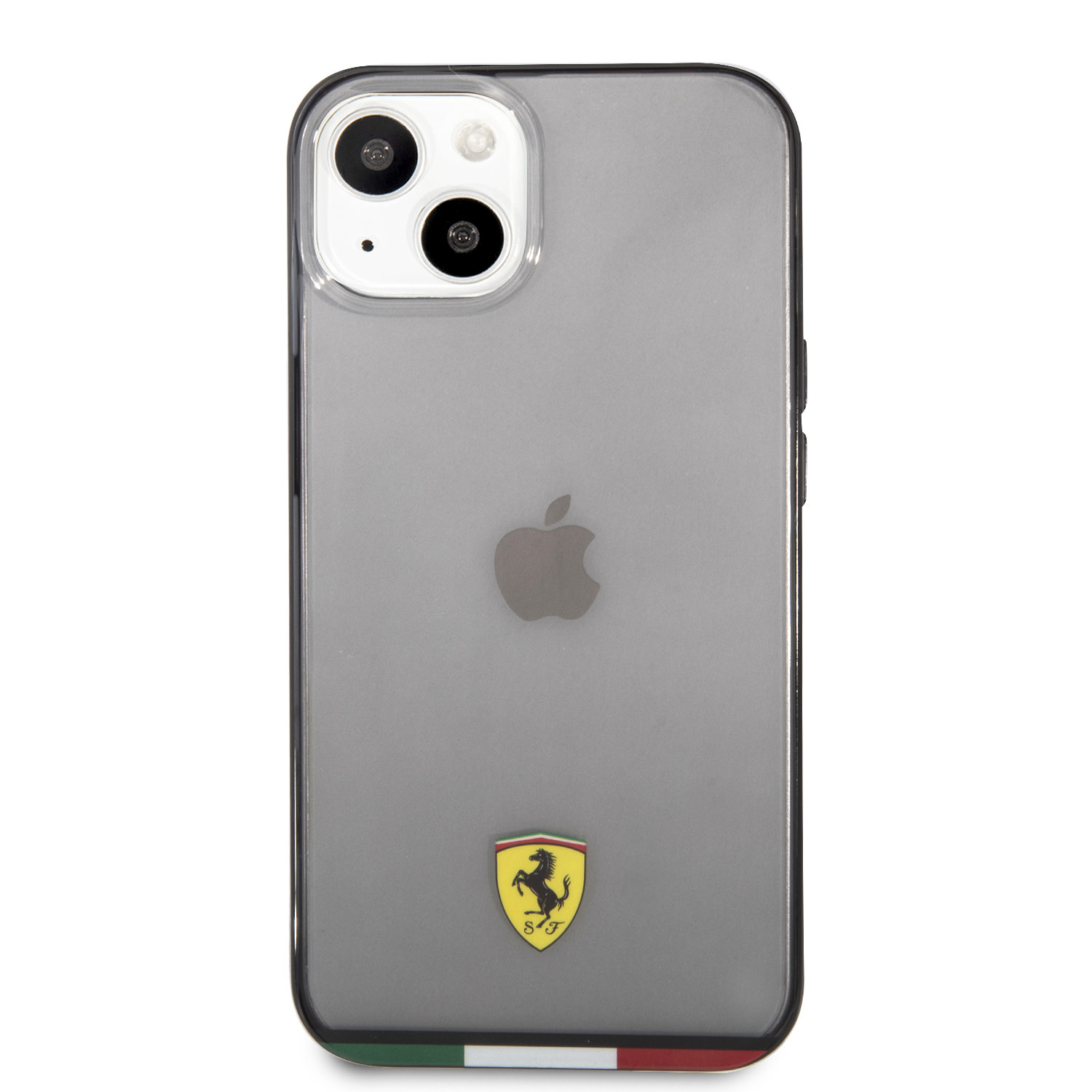 Ferrari Ferrari iPhone 13 Mini Hardcase Backcover - Italia - Transparent Outline - Zwart, foto 3 van 6