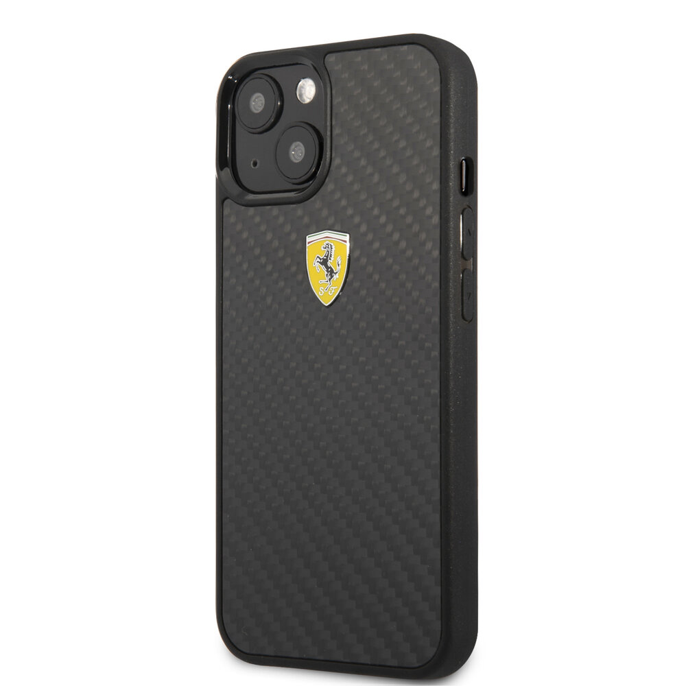 Ferrari Ferrari Hardcase-Rückseite iPhone 13 Mini - Carbon - Metal Logo - Schwarz Ferrari Ferrari Hardcase-Rückseite iPhone 13 Mini - Carbon - Metal Logo - Schwarz