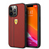 Ferrari iPhone 13 Pro Max Hardcase Backcover - Debossed Stripes - Rood Ferrari iPhone 13 Pro Max Hardcase Backcover - Debossed Stripes - Rood